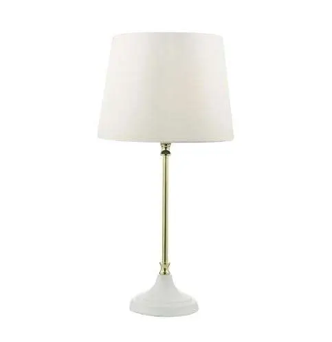 Bliss Table Lamp White/ Gold complete with Shade