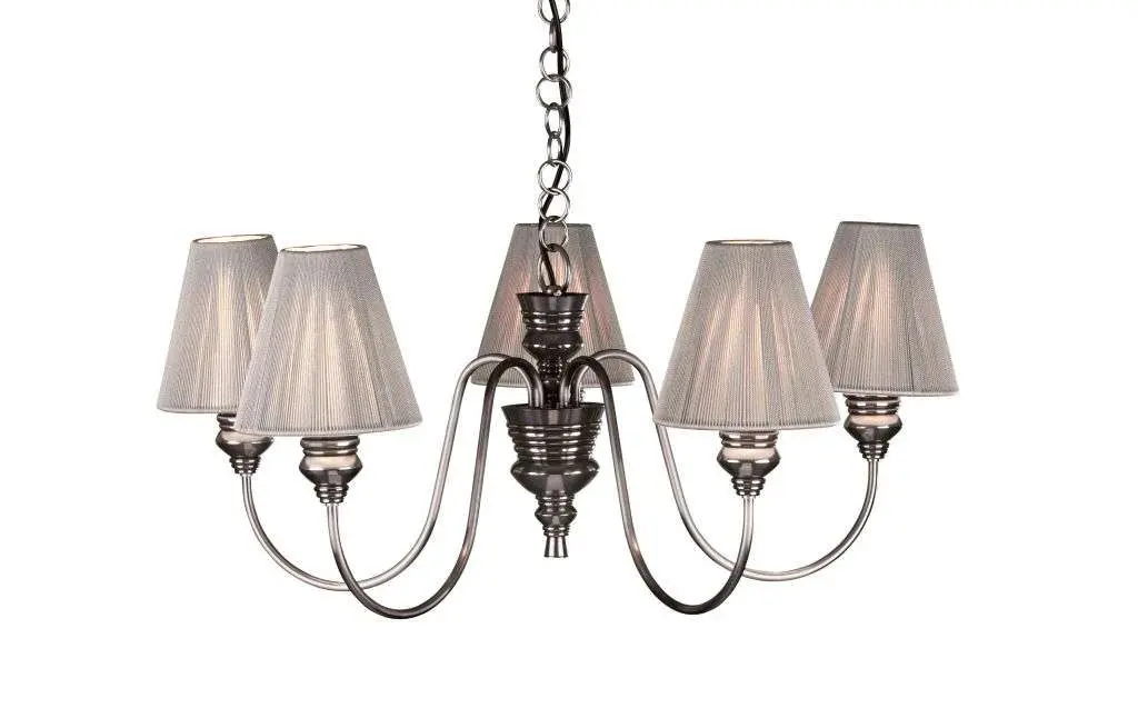 Doreen 5-Light Pewter Fitting With Shades