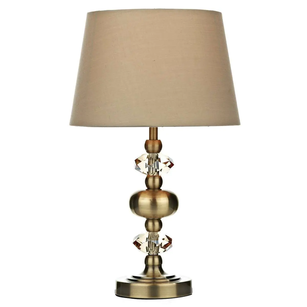 Edith Touch Table Lamp Antique Brass complete with Shade
