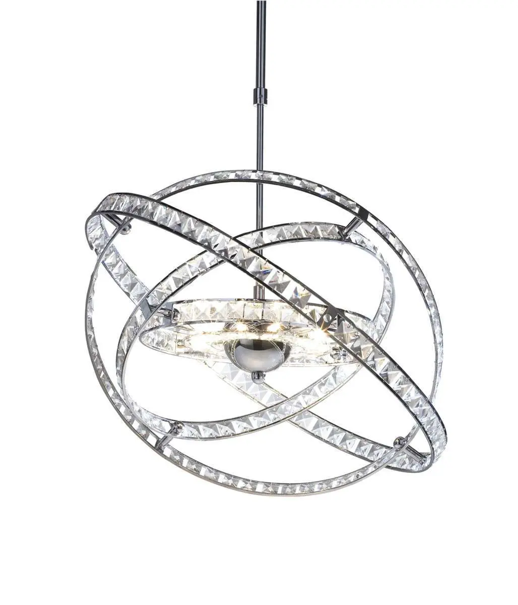 Eternity 10-Light Polished Chrome And Crystal Fitting