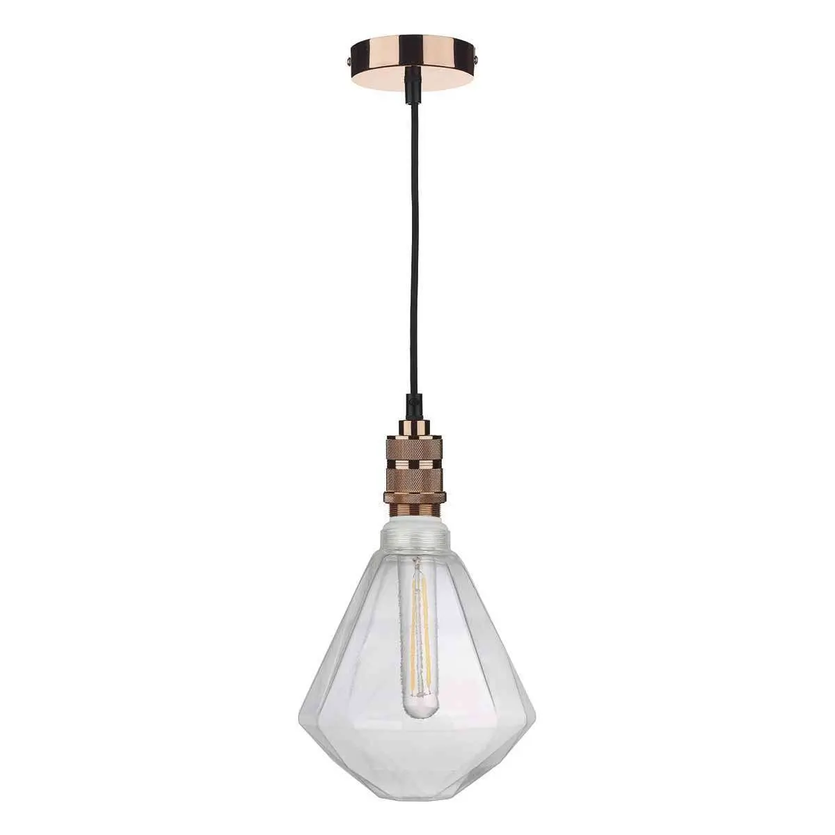 Faceted Led Dimmable Pendant Kit