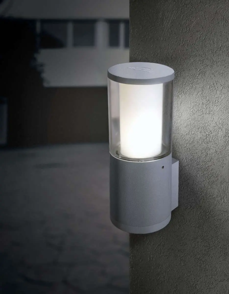 Carlo Grey Clear LED 3.5W Bollard Wall Light